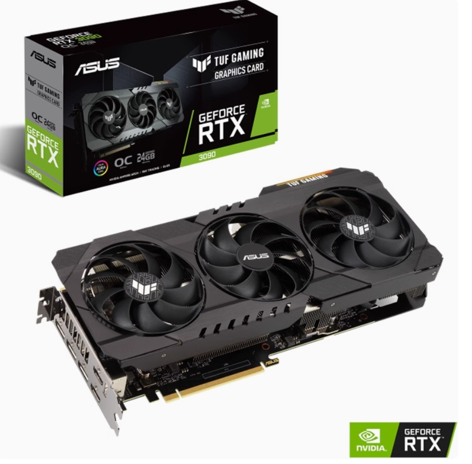 ASUS 华硕TUF-RTX3090-O24G-GAMING 电竞游戏显卡RTX4090显卡