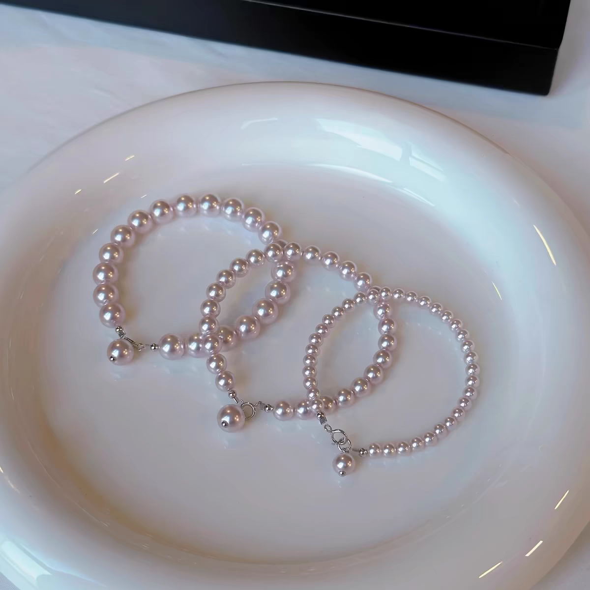 海玥记原创温柔薰衣草珍珠手链轻奢高级感S925银手串