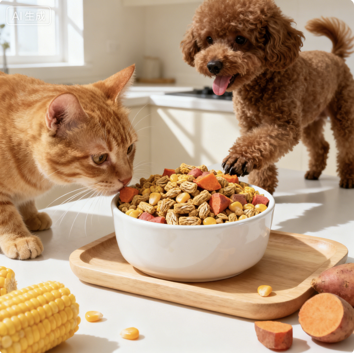 臭臭家猫咪狗狗健康天然玉米红薯主食