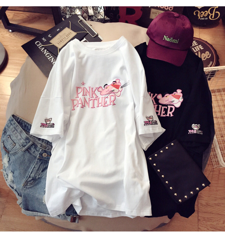 夏季新款大码女装短袖t恤棉韩版宽松中长款胖mm显瘦上衣 白 M