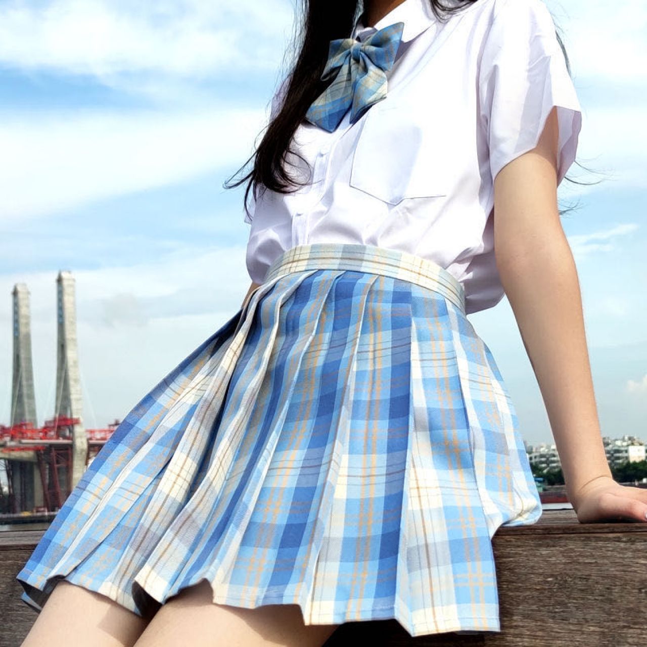 佐佐木正统JK制服套装全套现货基础款百褶裙夏日系学院风学生格裙