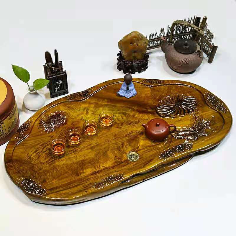 老挝实木楠木老料茶台功夫茶家居生活楠木老料茶台金丝功夫茶台